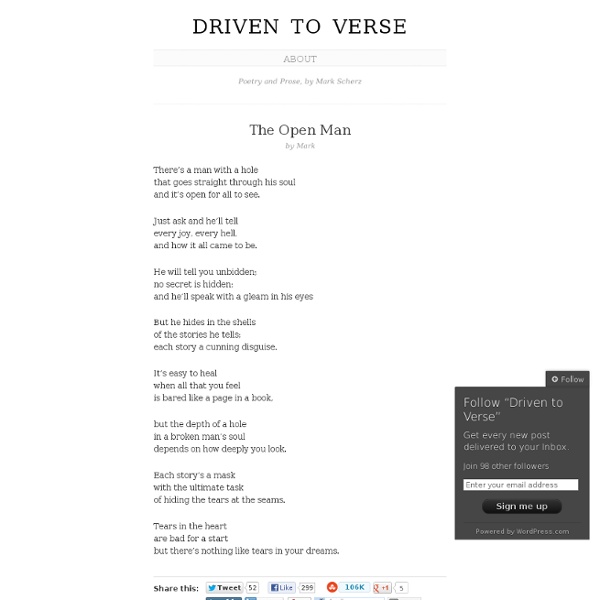 The Open Man « Driven to Verse