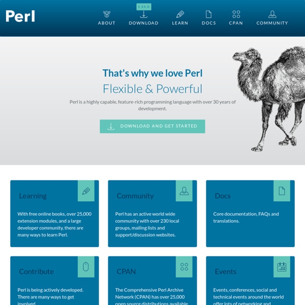 The Perl Programming Language - www.perl.org