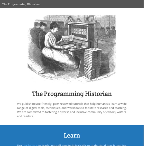 About the Programming Historian