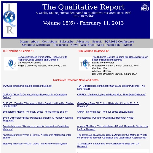 The Qualitative Report - Mobile and Cloud Qualitative Research Apps
