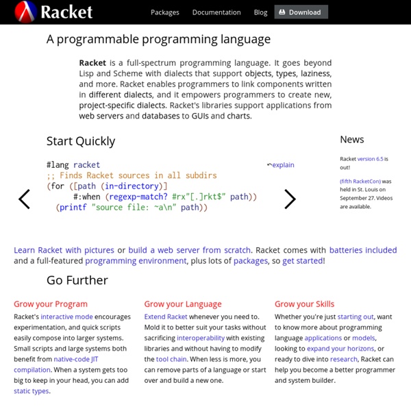 The Racket Language