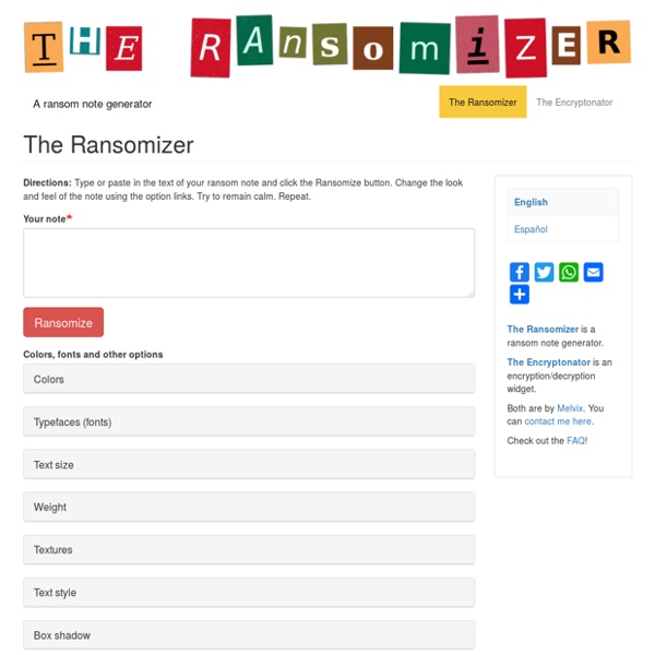 A ransom note generator