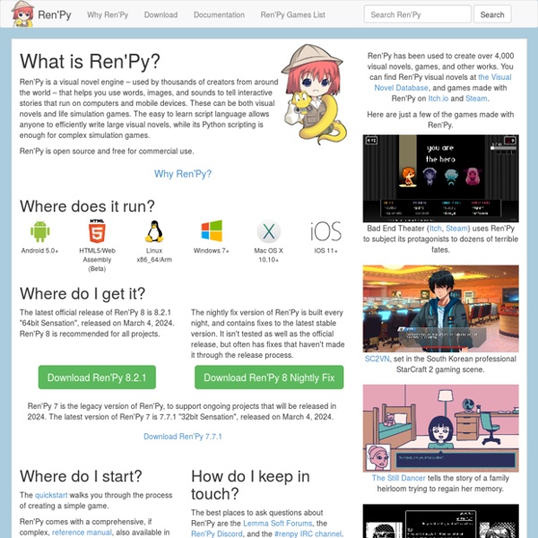 The Ren'Py Visual Novel Engine