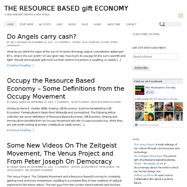 The Resource Based Economy