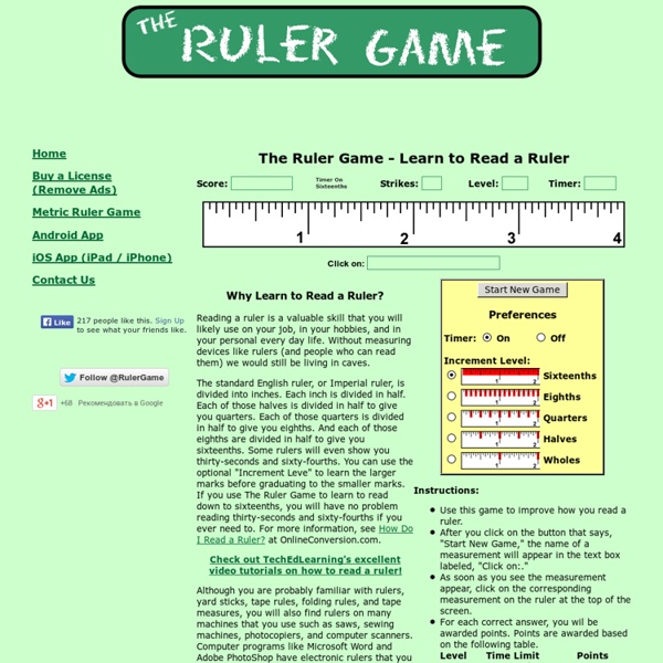 Learn To Read A Ruler - Elementary, Middle, High