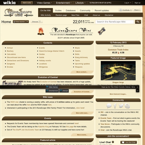 The RuneScape Wiki - Skills, quests, guides, items, monsters and more