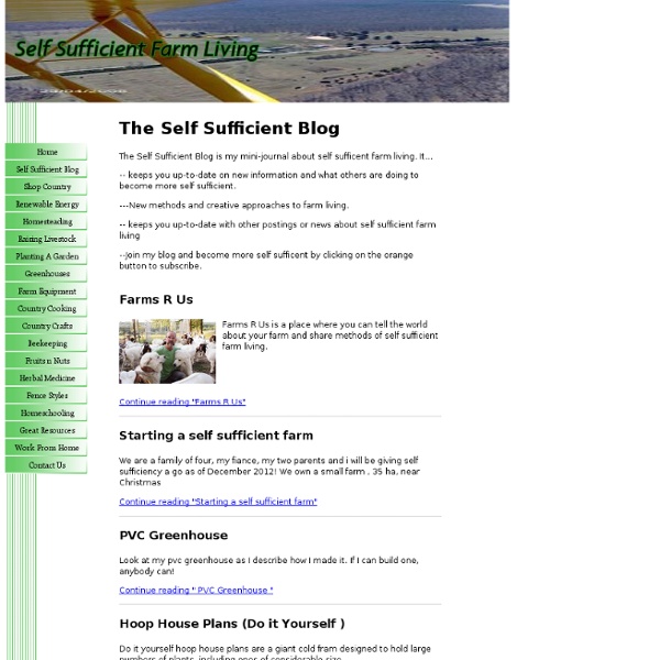 The Self Sufficient Blog