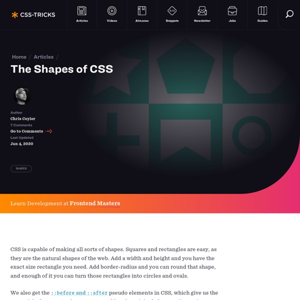 The Shapes of CSS