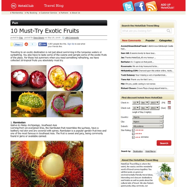 The top 10 exotic fruits