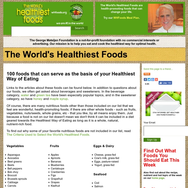 The World's Healthiest Foods