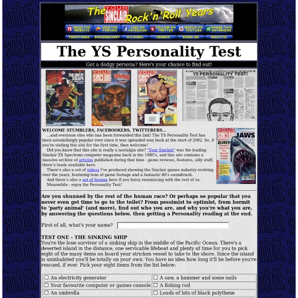 The YS Personality Test