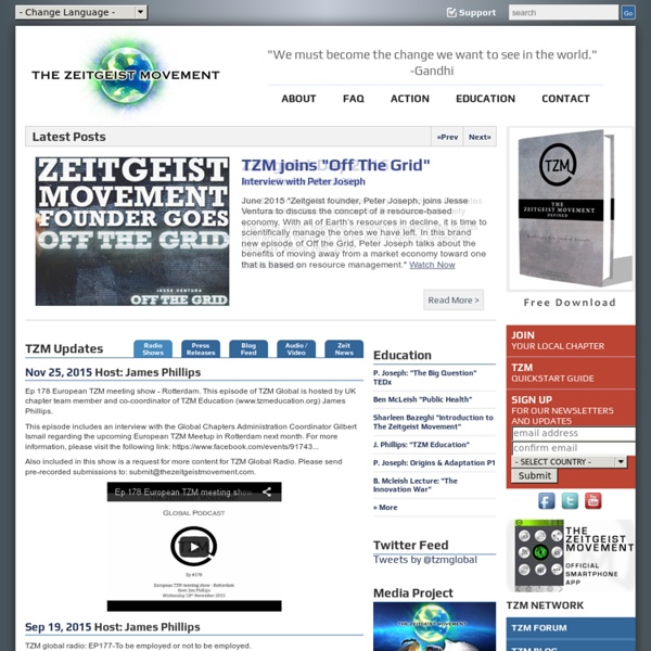 The Zeitgeist Movement Global Site