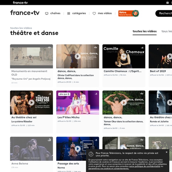 Théâtre et danse - Tous les replays et vidéos sur france.tv