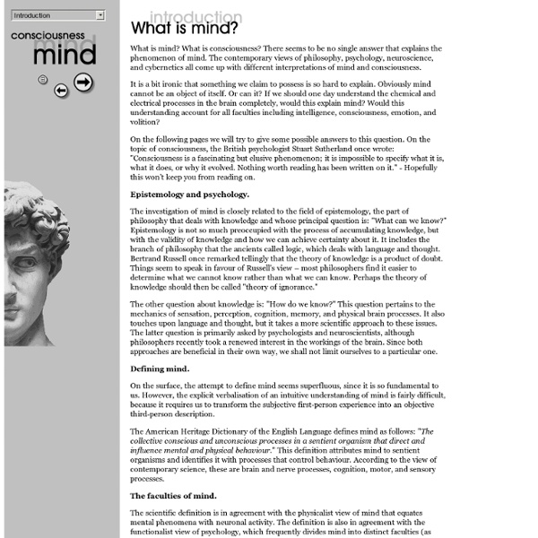Introduction to Mind and Consciousness