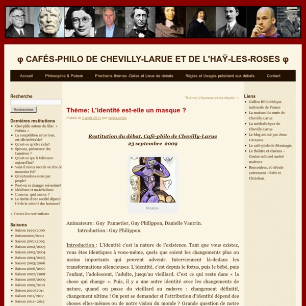 Φ Cafés-Philo De Chevilly-Larue et De l'Haÿ-Les-Roses φ