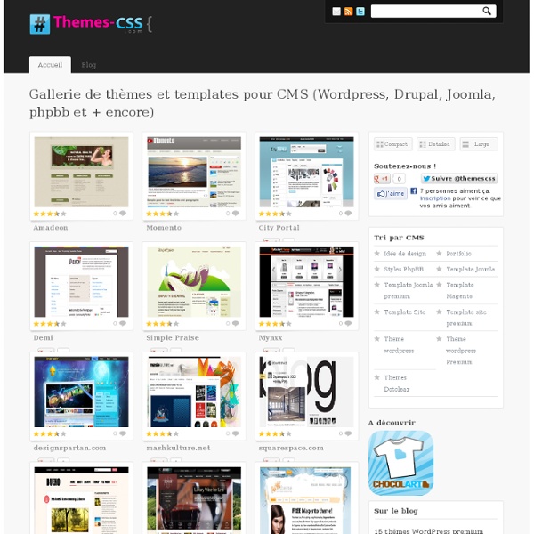 Themes-css.com : galerie xhtml/css, wordpress, joomla et CMS