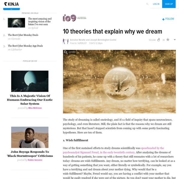 10 theories that explain why we dream