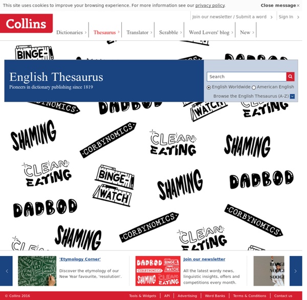 Collins English Thesaurus Pearltrees
