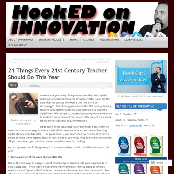 21 Things Every 21st Century Teacher Should Do This Year