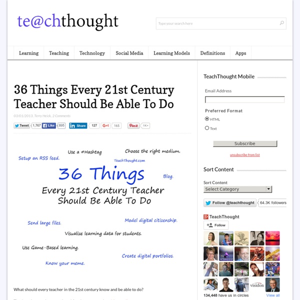 36 Things Every 21st Century Teacher Should Be Able To Do