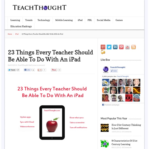 23 Things Every Teacher Should Be Able To Do With An iPad