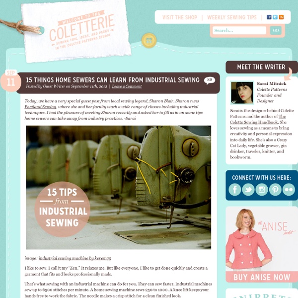 15 things home sewers can learn from industrial sewing