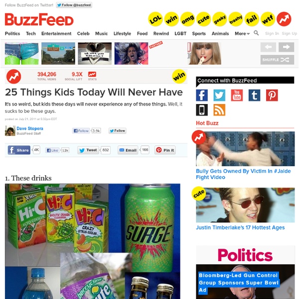 25 Things Kids Today Will Never Have: Pics, Videos, Links, News
