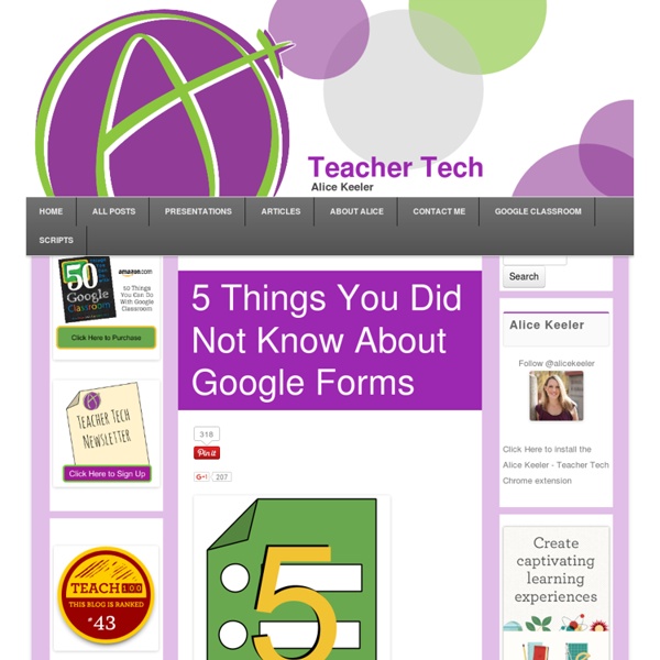 5 Things You Did Not Know About Google Forms