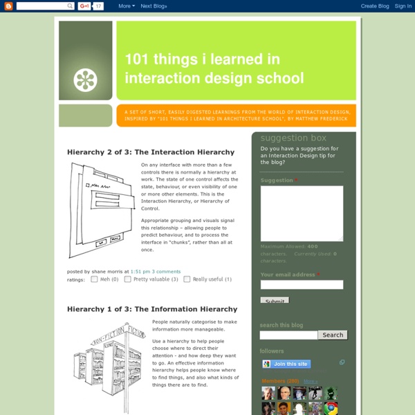 101 Things I Learned in Interaction Design School