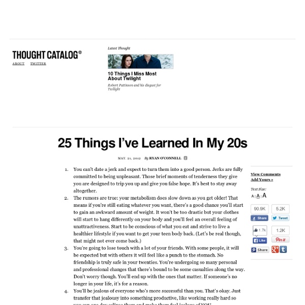 25 Things I’ve Learned In My 20s