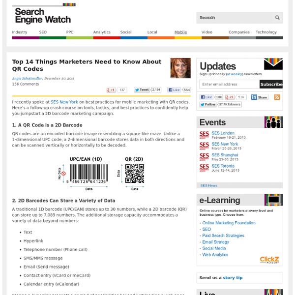 Top 14 Things Marketers Need to Know About QR Codes 