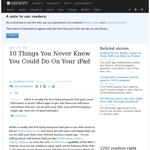 10 Things You Never Knew You Could Do On Your iPad — Apple News, Tips and Reviews