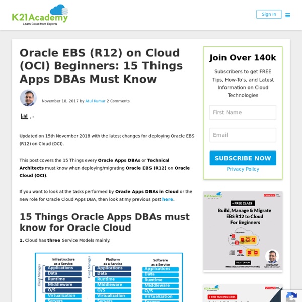 15 Must Know Things on Oracle EBS (R12) on Cloud for Beginners