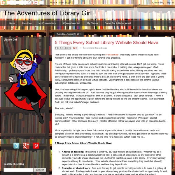 5 Things Every School Library Website Should Have