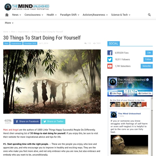30 Things To Start Doing For Yourself. #4 Is Absolutely Vital
