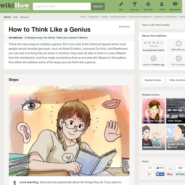 How to Think Like a Genius