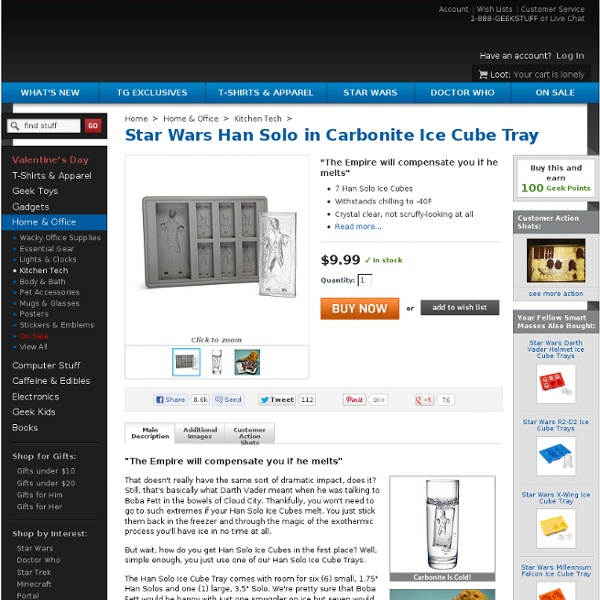 Star Wars Han Solo in Carbonite Ice Cube Tray