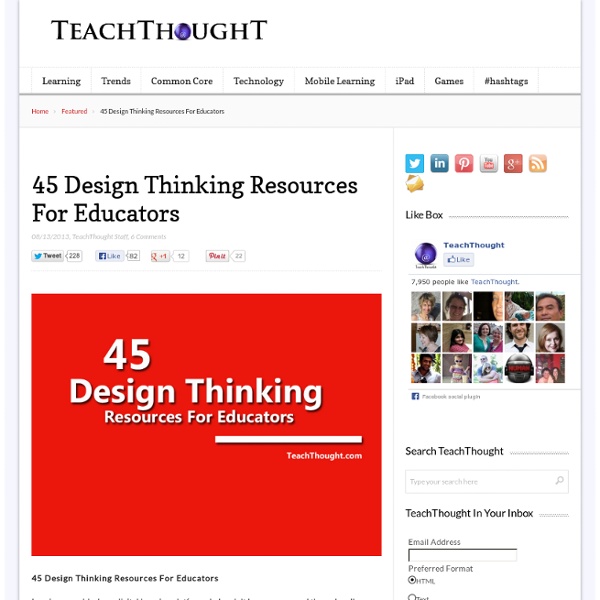 45 Design Thinking Resources For Educators