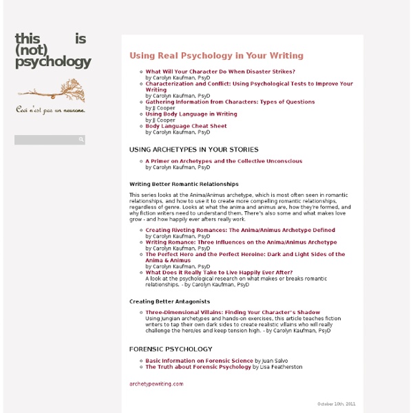 Psychology in Writing