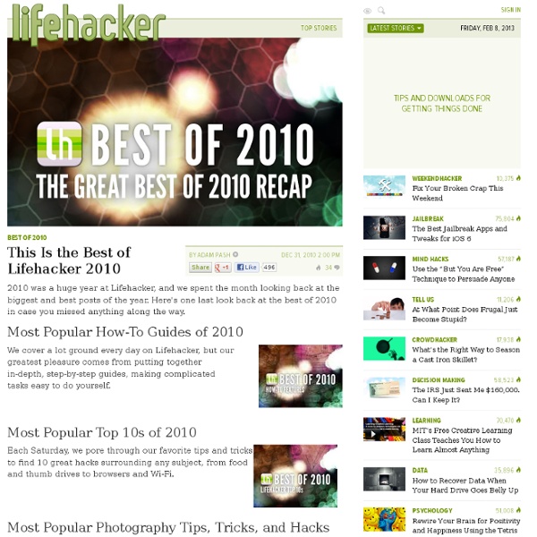 This Is the Best of Lifehacker 2010