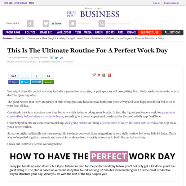 This Is The Ultimate Routine For A Perfect Work Day