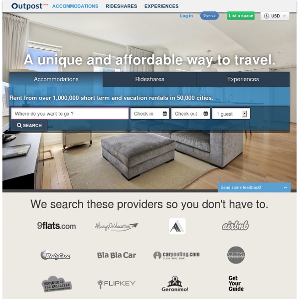Outpost - Compare thousands of unique, cheap and affordable ways of traveling