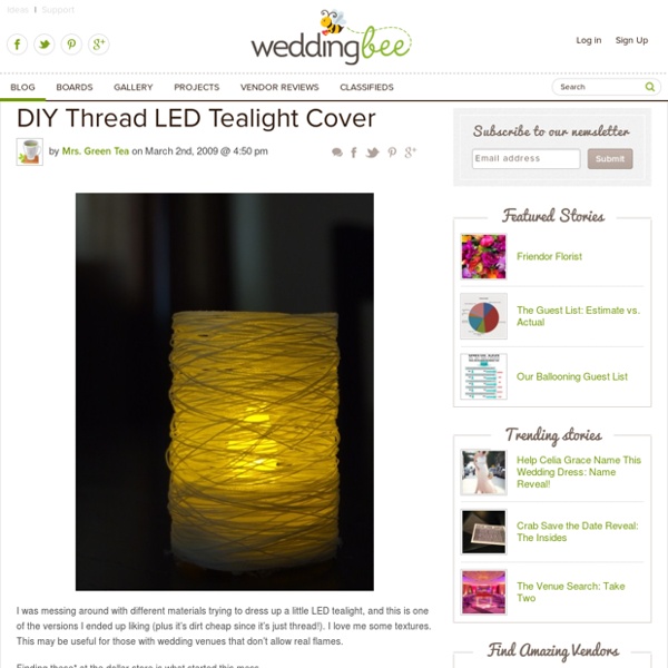 DIY Thread LED Tealight Cover