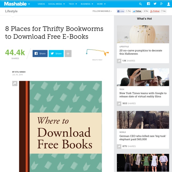 8 Places for Thrifty Bookworms to Download Free E-Books