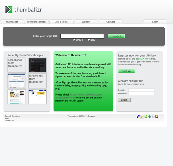 Thumbalizr - thumb your webpages