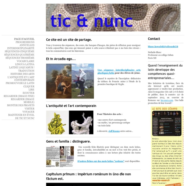 Page d'accueil - Ressources pédagogiques latin
