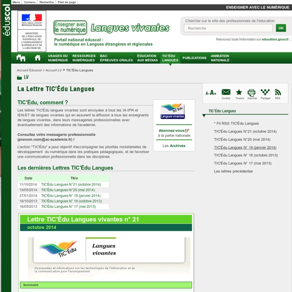 TIC'Édu Langues — LV