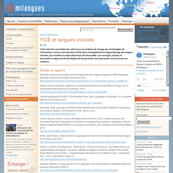 Emilangues - TICE et langues vivantes