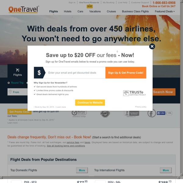 Cheap Tickets, Travel Deals & Airline Tickets – OneTravel