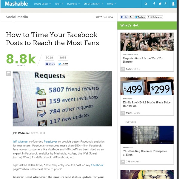 How to Time Your Facebook Posts to Reach the Most Fans
